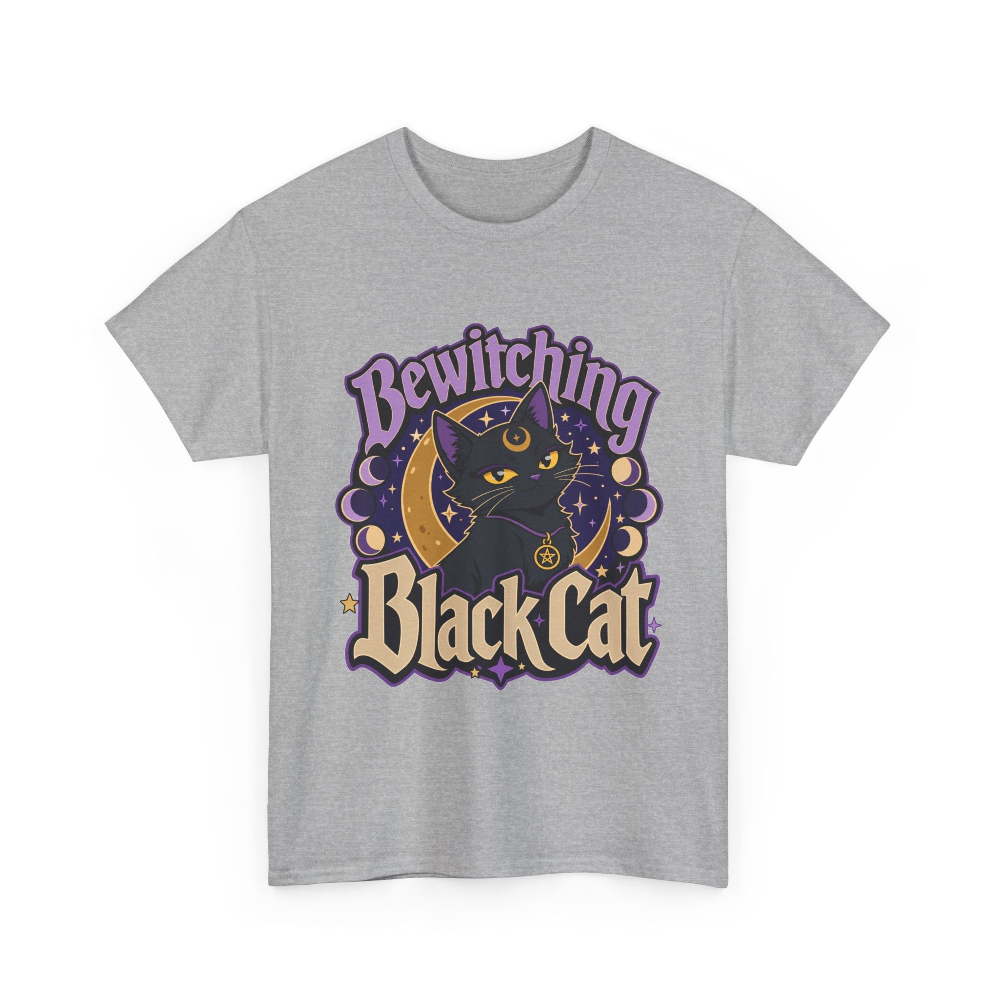 Black Cat Magic T-Shirt - Mystical Design Delight
