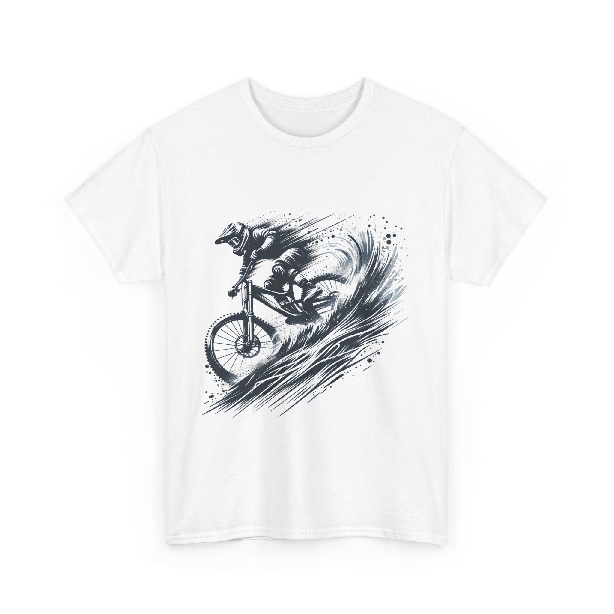 Mountain Bike Drop - Adrenaline-fueled downhill rider