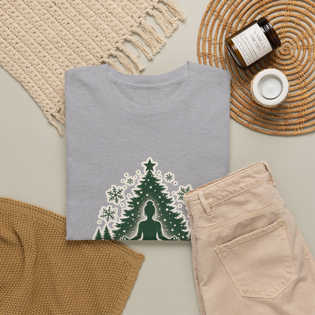 Namaste Home for the Holidays Yoga T-Shirt – unisex t-shirt by PrintMyDream