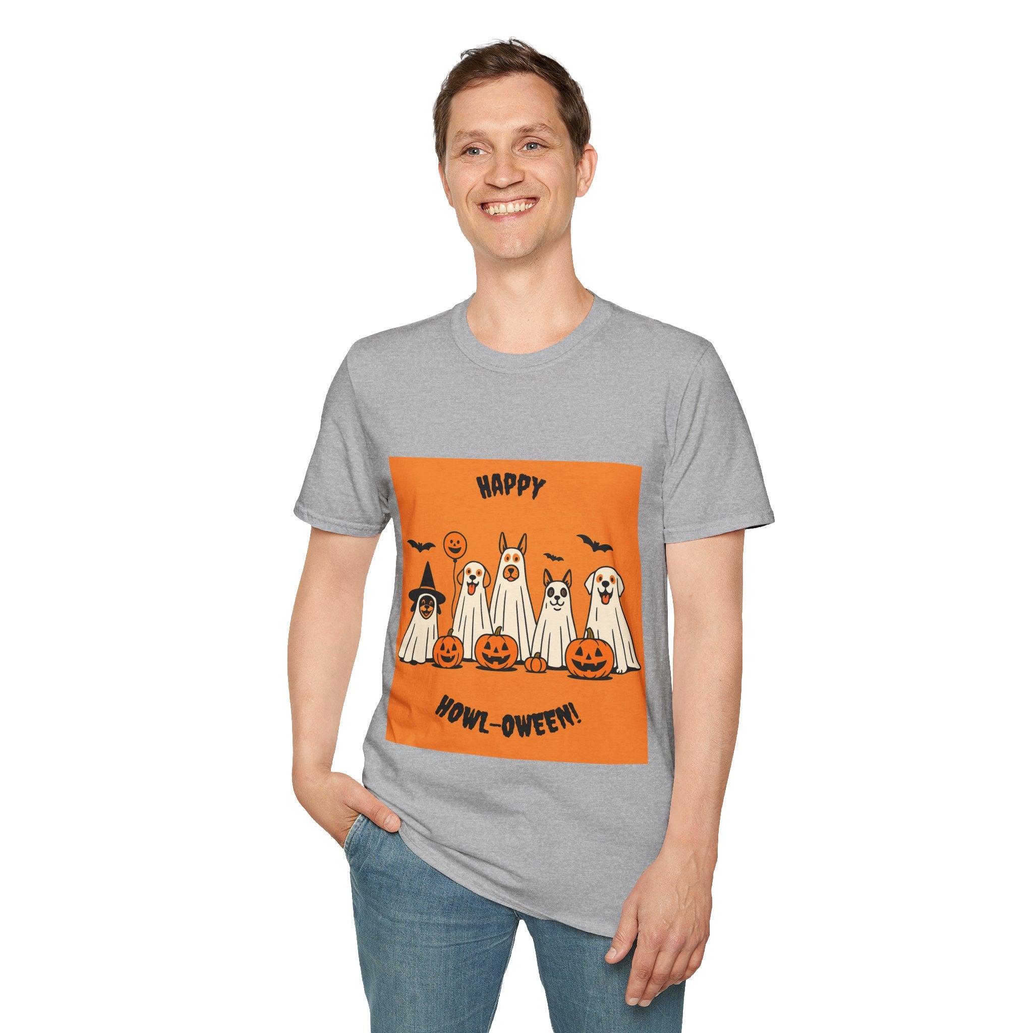 Funny Dog Ghost Squad Unisex T-Shirt - Happy Halloween Design