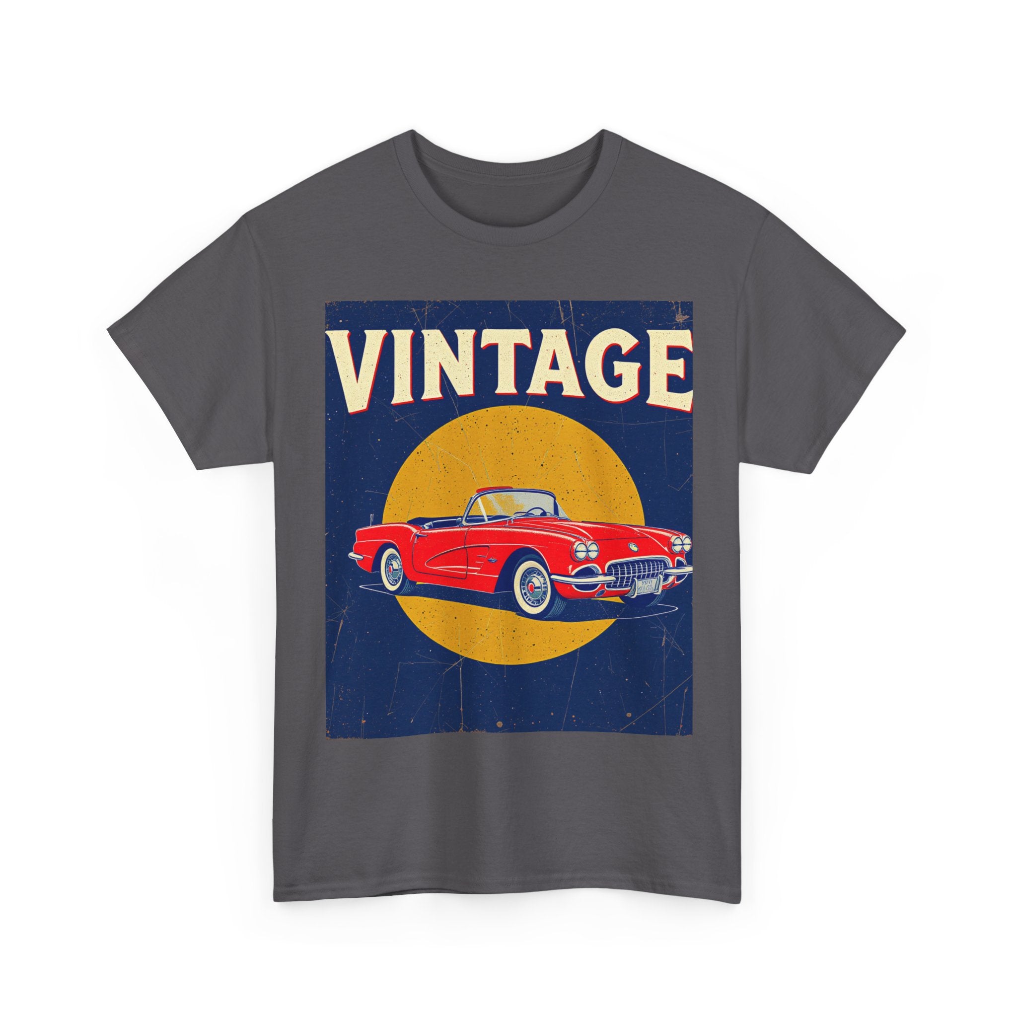 Vintage Car Graphic Tee, Retro Car Oldtimer Muscle Car Style