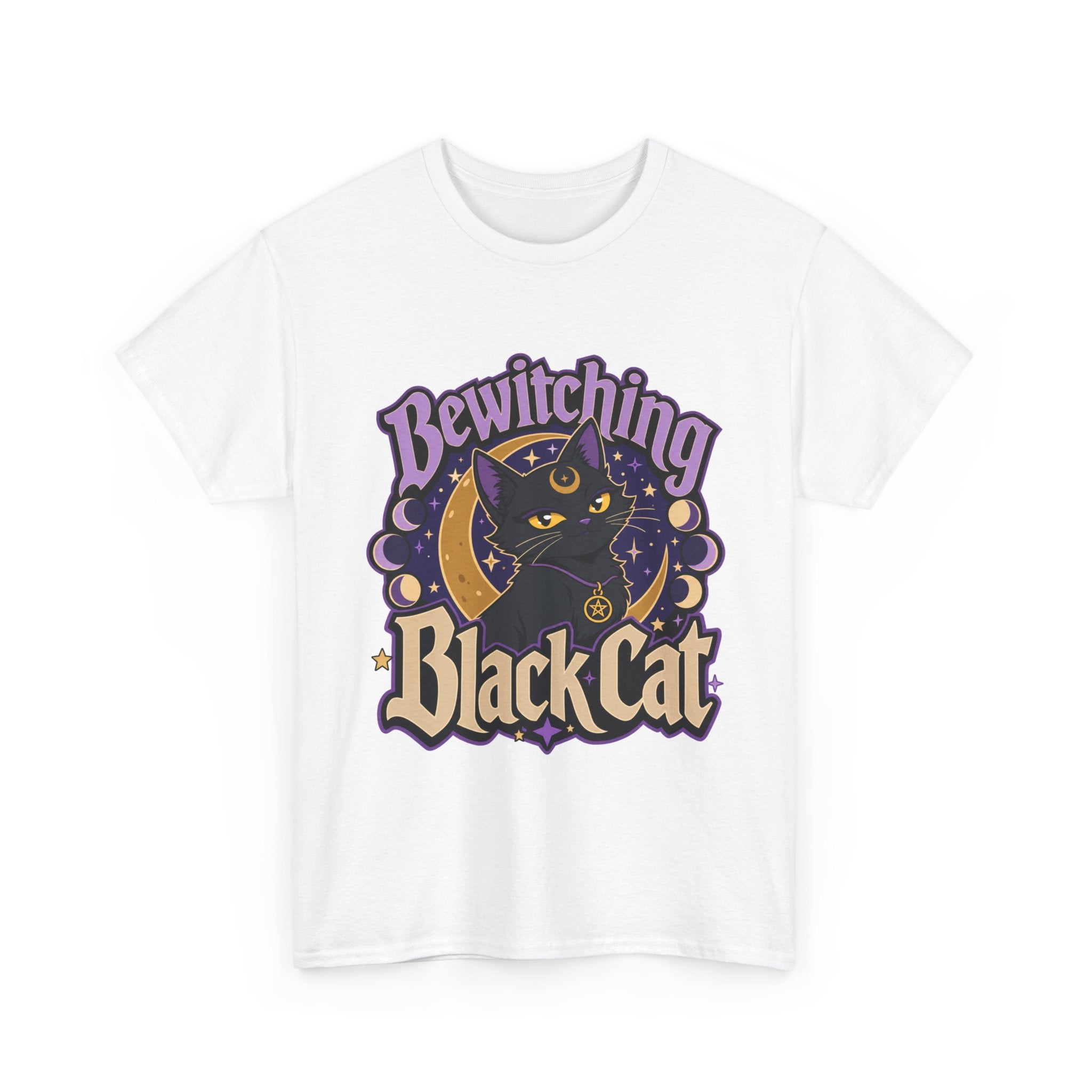 Black Cat Magic T-Shirt - Mystical Design Delight