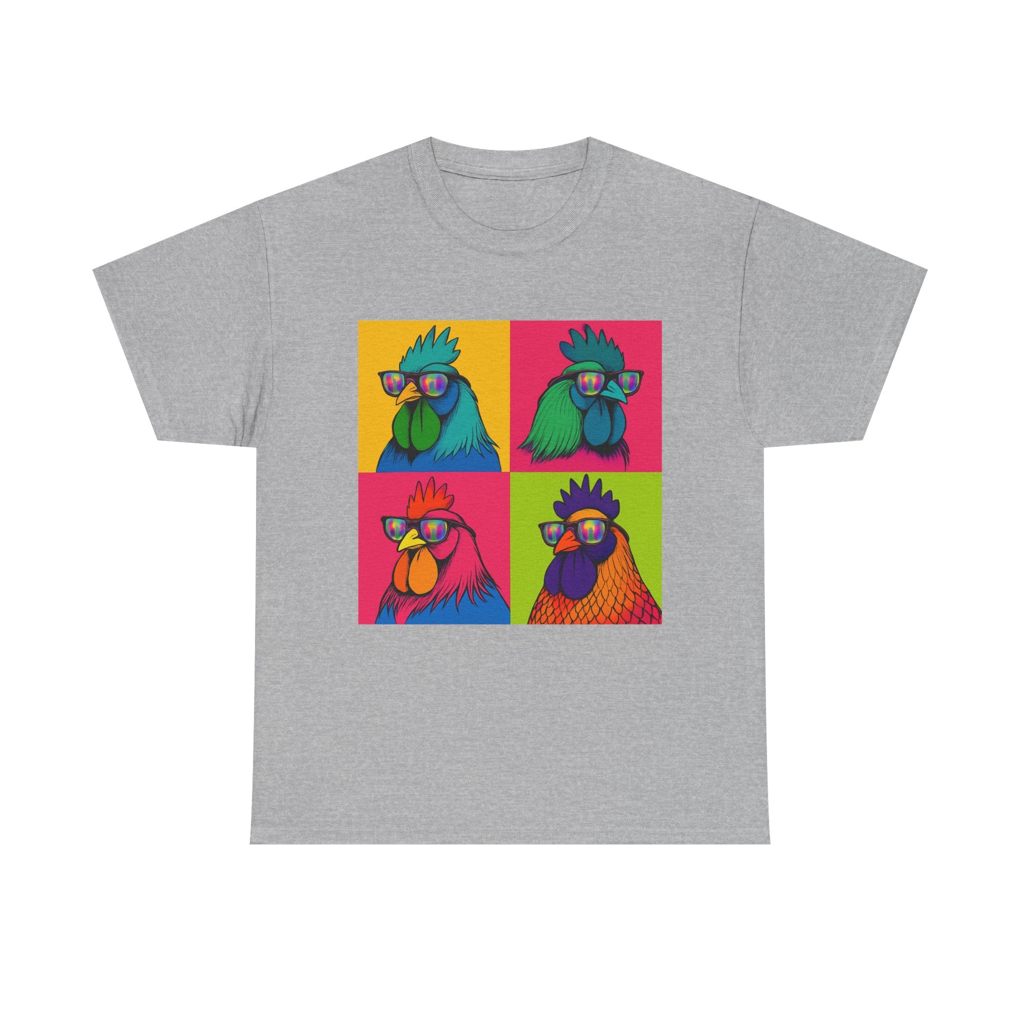 Hipster Chicken with Sunglasses, Funny Meme Art, Trendy Animal Tee, Perfect Gift for Pet Lovers, Unique Streetwear