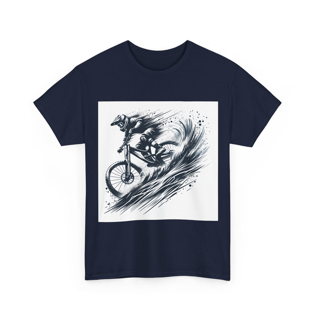 Mountain Bike Drop - Adrenaline-fueled downhill rider