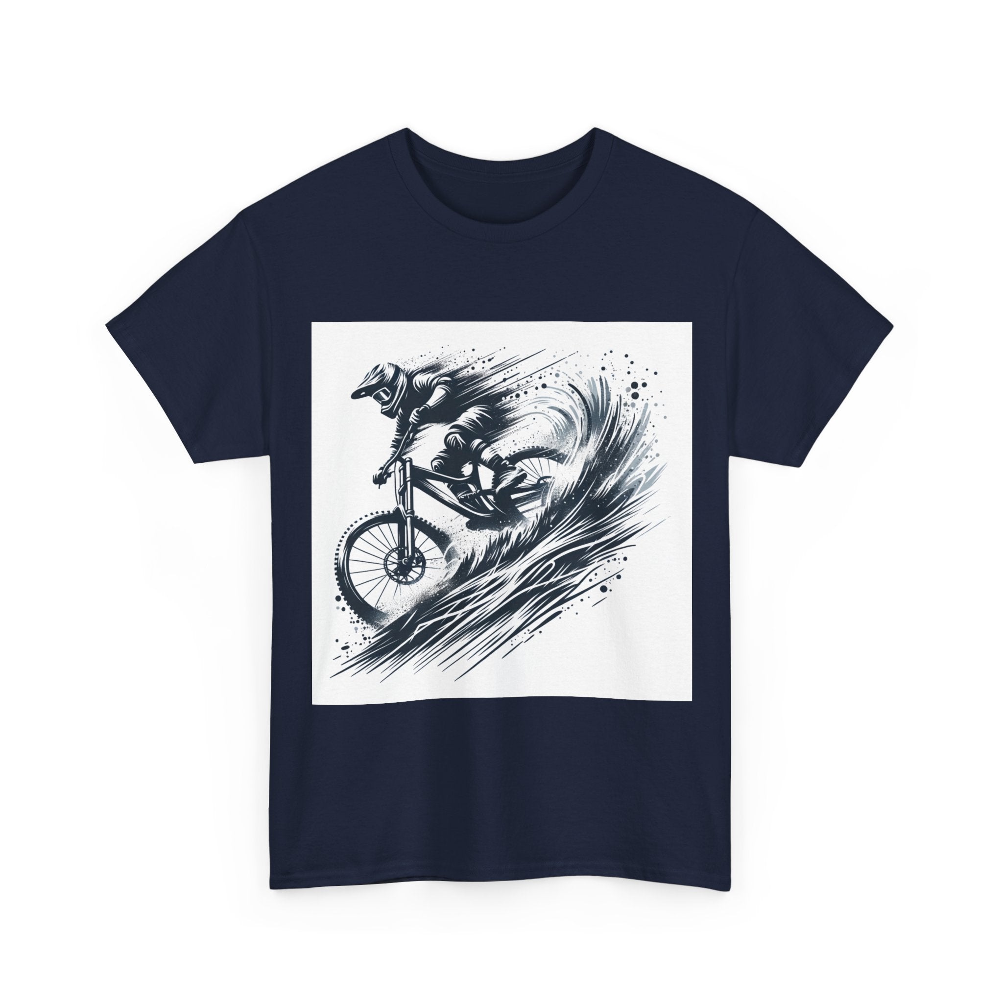 Mountain Bike Drop - Adrenaline-fueled downhill rider