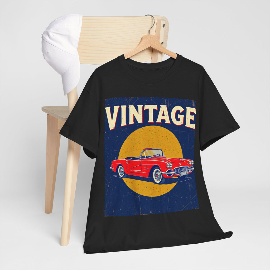 Vintage Car Graphic Tee, Retro Car Oldtimer Muscle Car Style