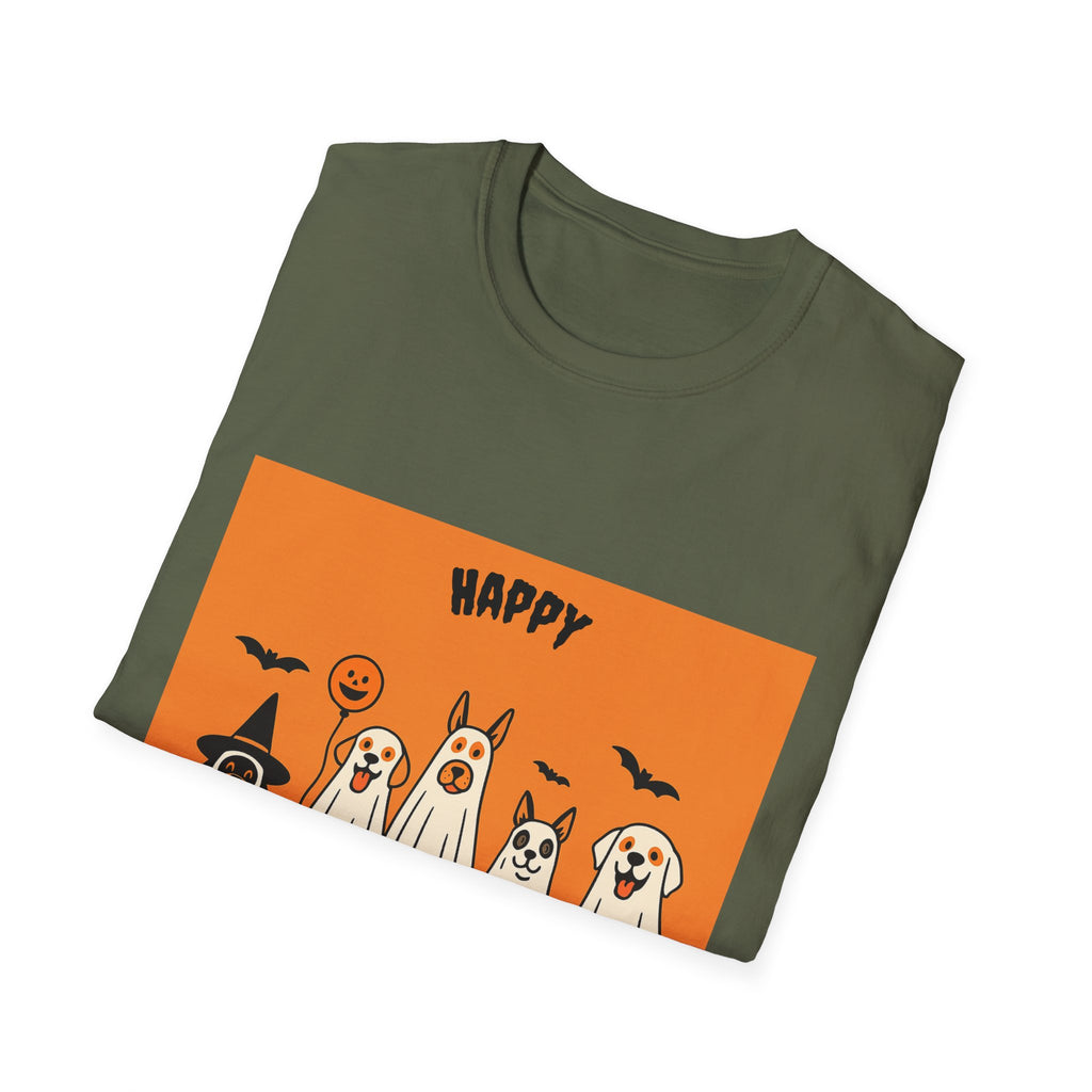 Funny Dog Ghost Squad Unisex T-Shirt - Happy Halloween Design