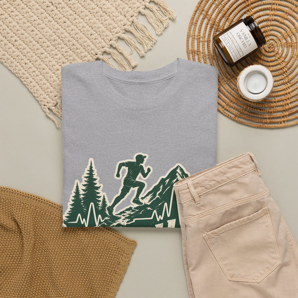 Trail Runner Heartbeat T-Shirt – unisex t-shirt by PrintMyDream