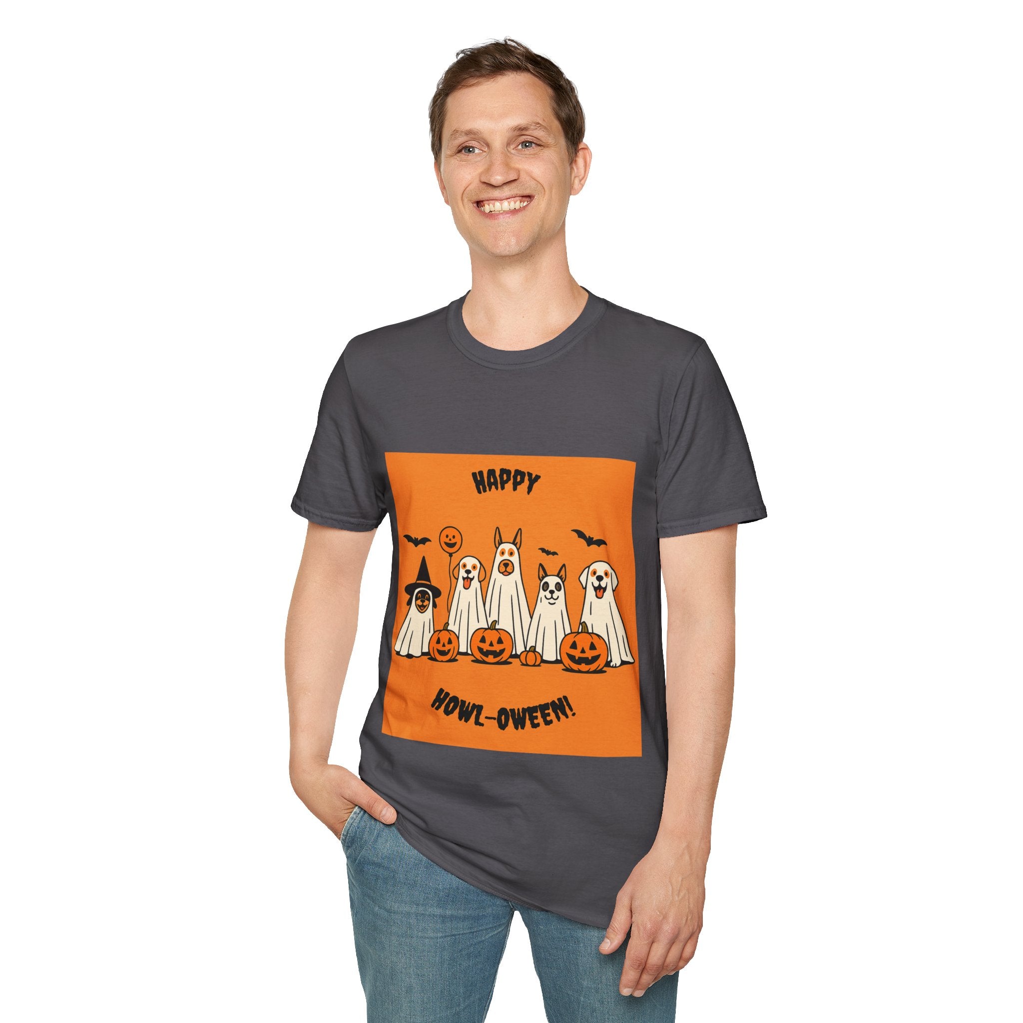 Funny Dog Ghost Squad Unisex T-Shirt - Happy Halloween Design