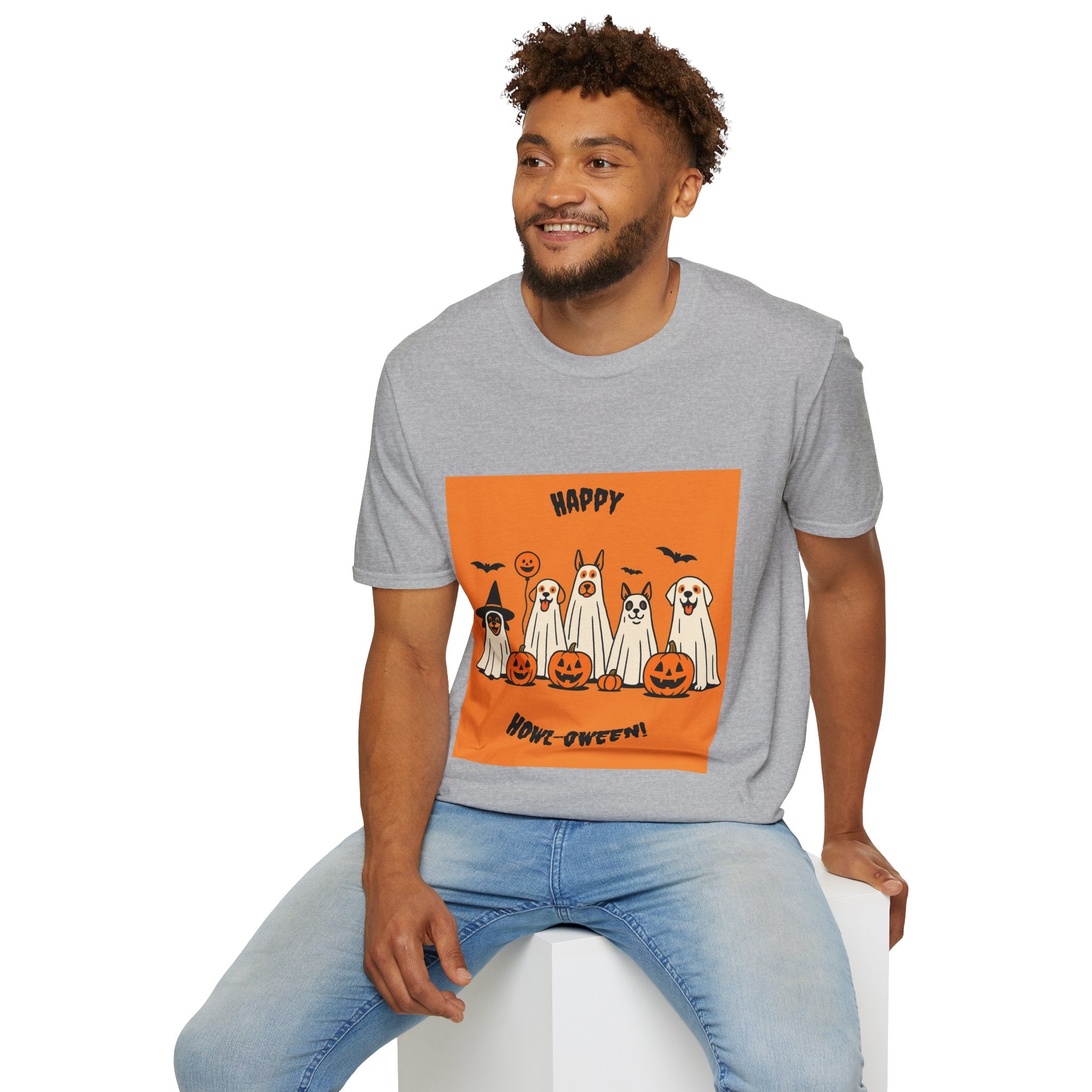 Funny Dog Ghost Squad Unisex T-Shirt - Happy Halloween Design