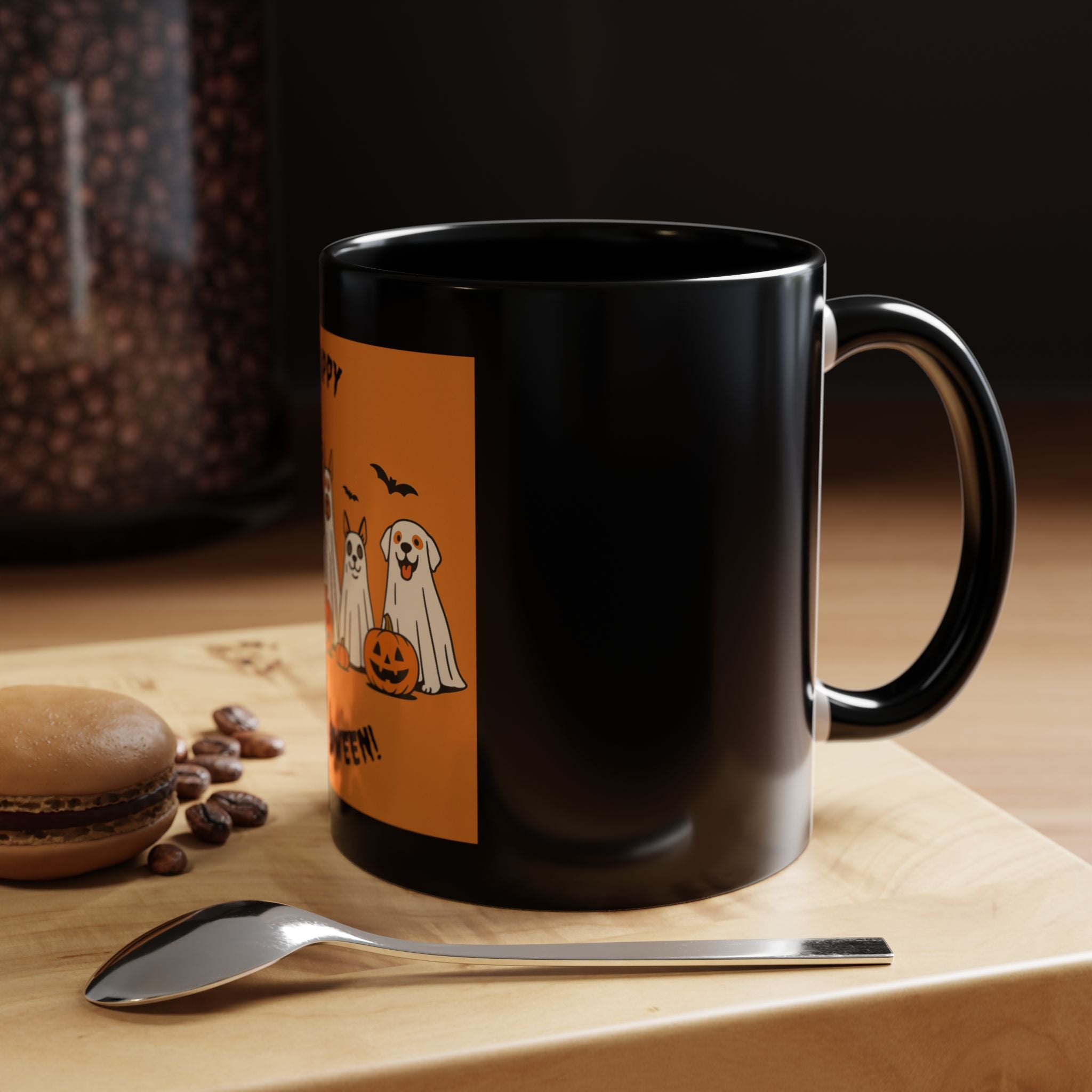 Halloween Ghosts Coffee Mug, Spooky Mug, Autumn Drinkware, Trick or Treat Gift, Holiday Coffee Cup