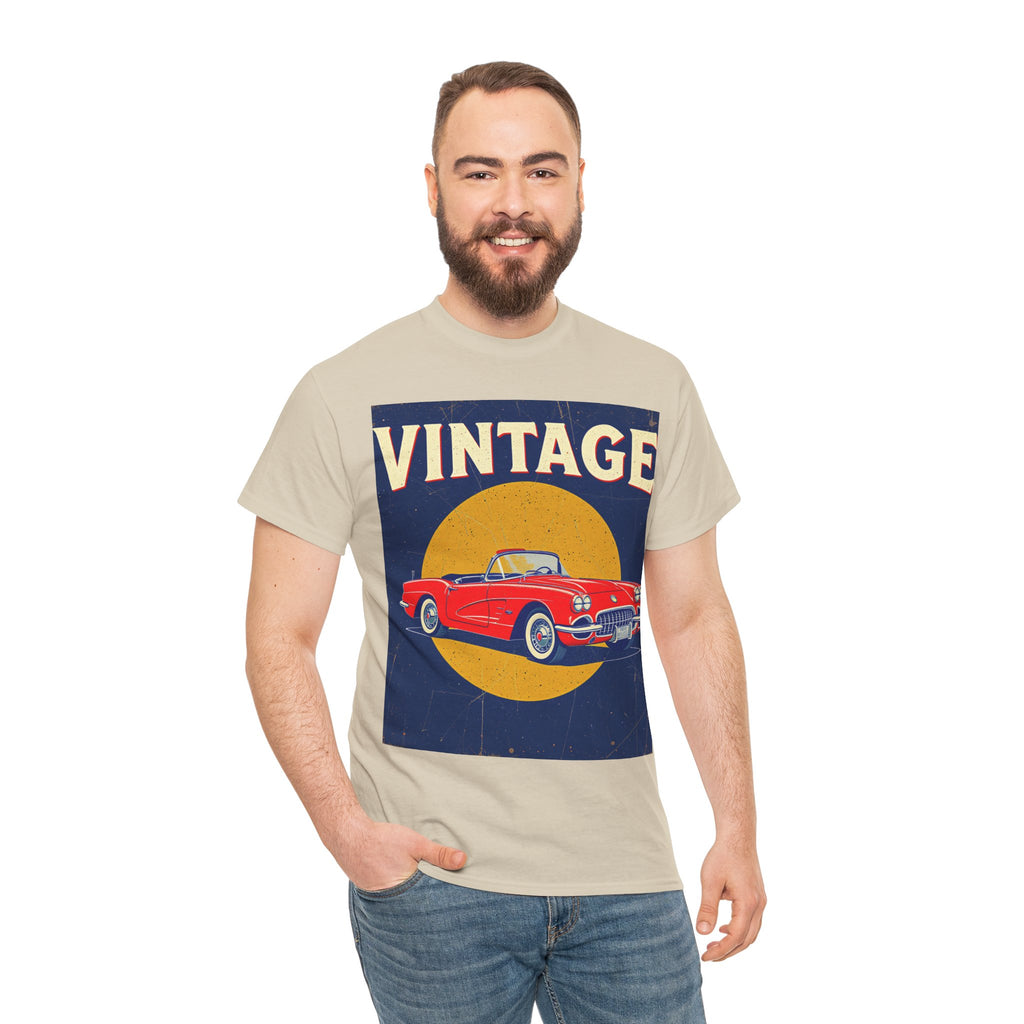 Vintage Car Graphic Tee, Retro Car Oldtimer Muscle Car Style