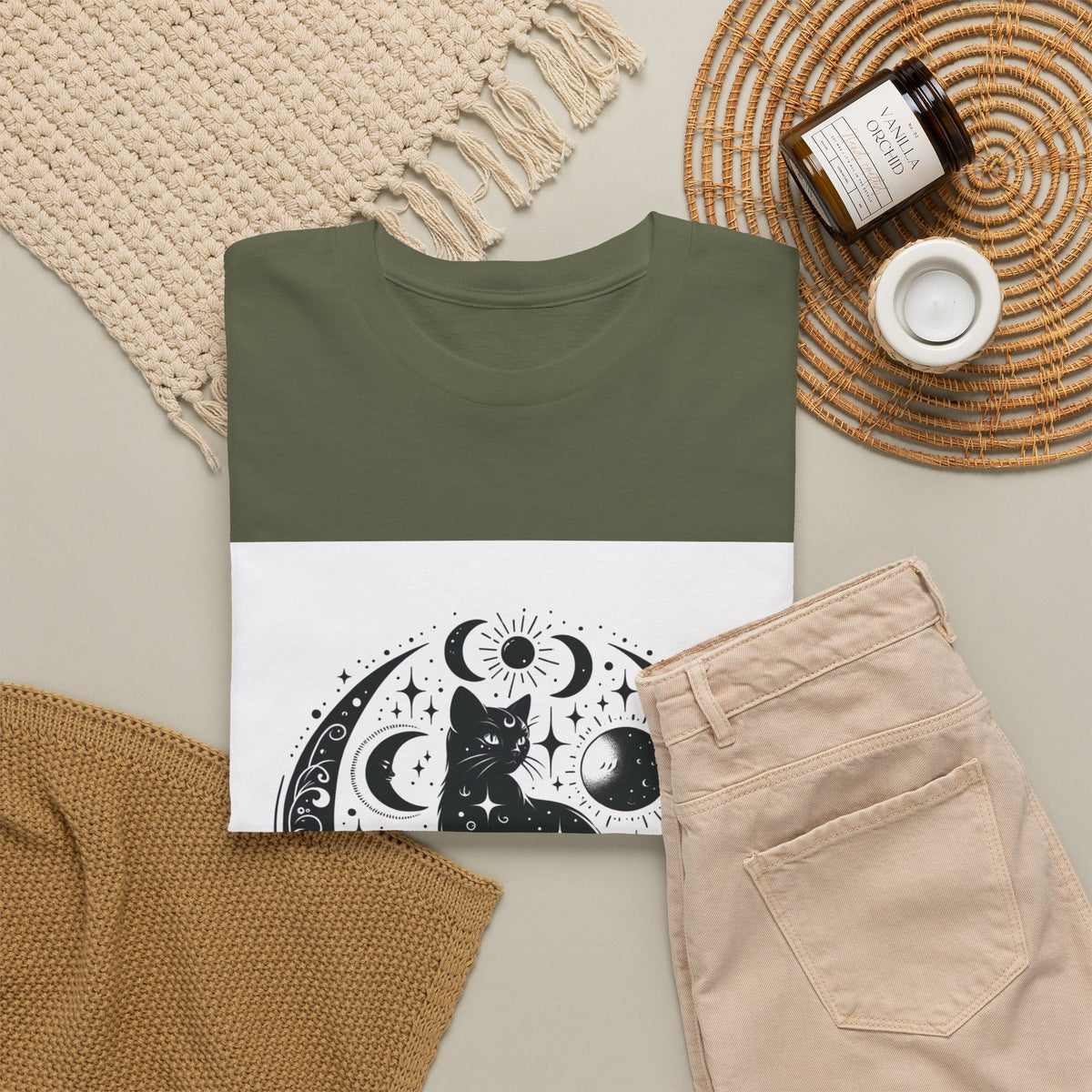Mystic Moon Cat T-Shirt – unisex t-shirt by PrintMyDream