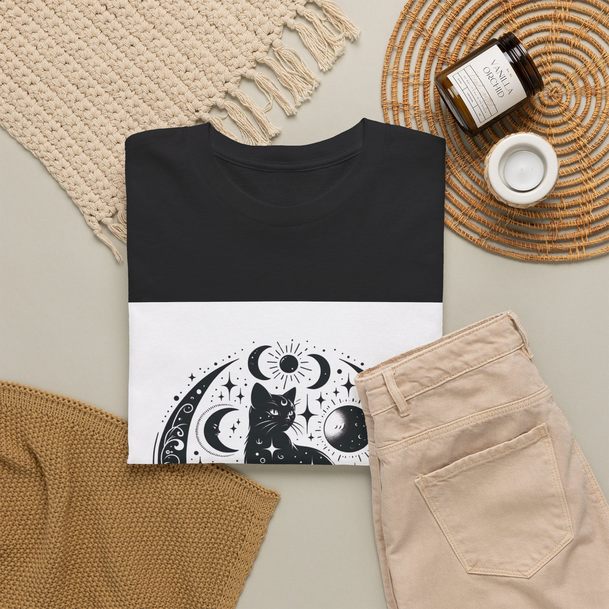 Mystic Moon Cat T-Shirt – unisex t-shirt by PrintMyDream