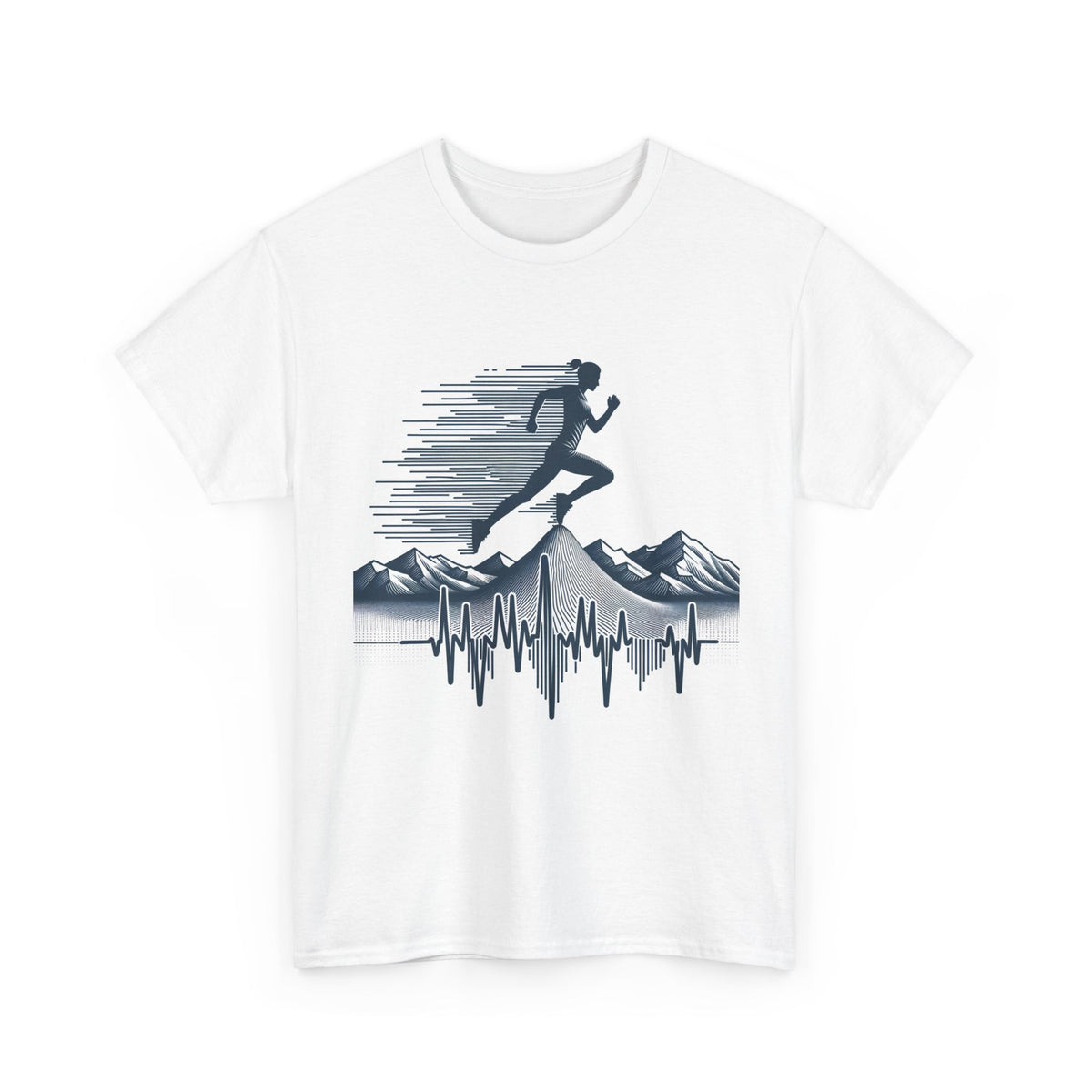 Trail Running Heartbeat T-Shirt – unisex t-shirt by PrintMyDream