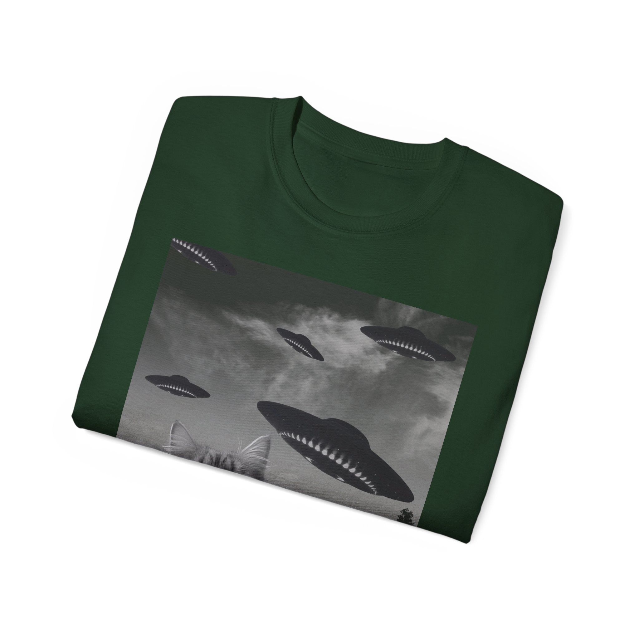 Seflie Cat/Alien Invasion Tee