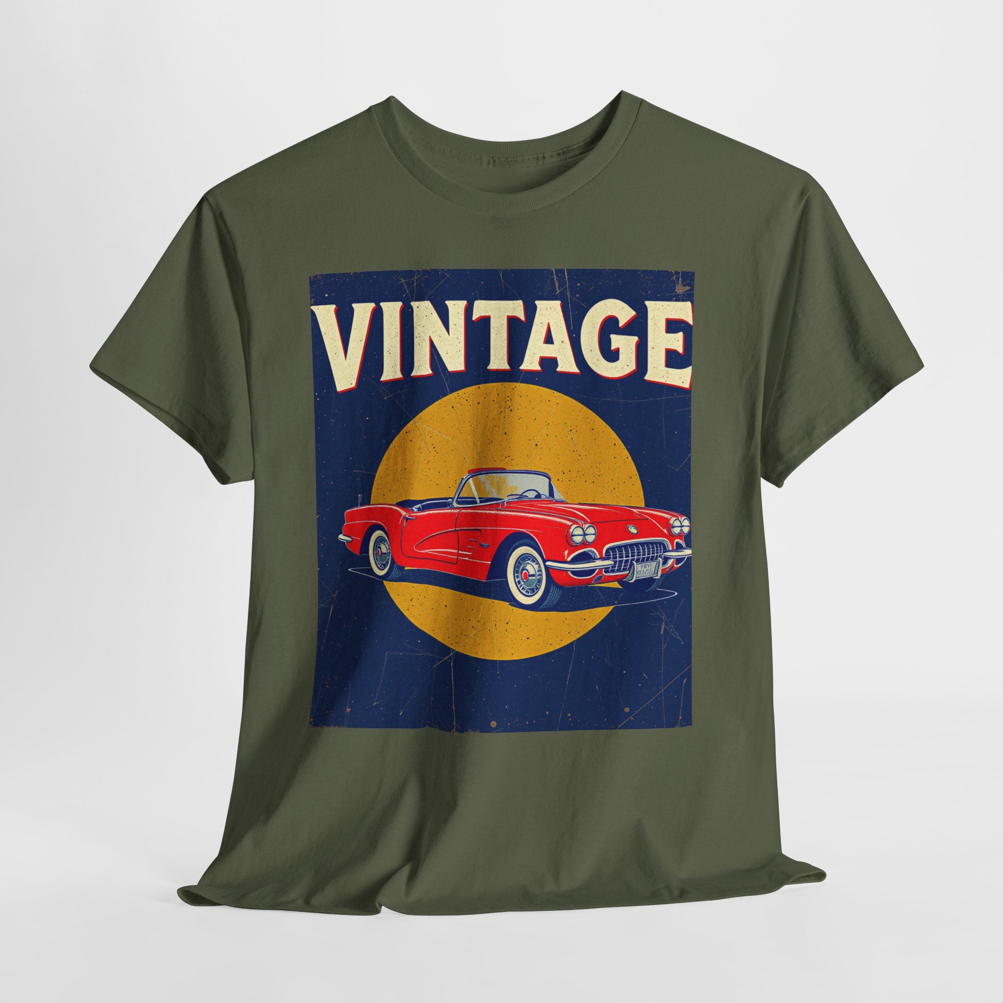 Vintage Car Graphic Tee, Retro Car Oldtimer Muscle Car Style