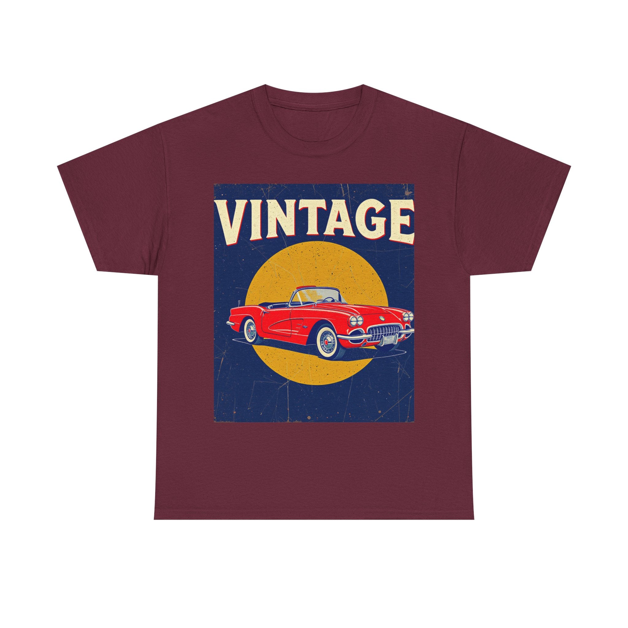 Vintage Car Graphic Tee, Retro Car Oldtimer Muscle Car Style