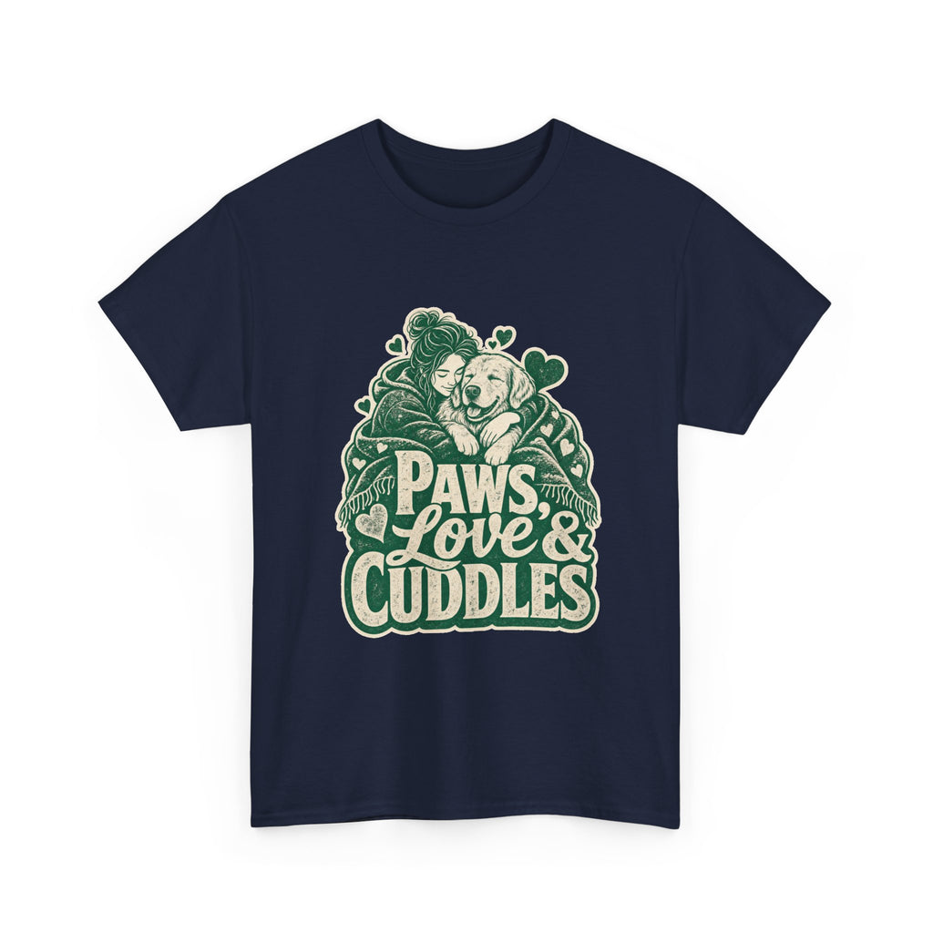 Golden Retriever Design T-Shirt - Cozy Cuddles Await