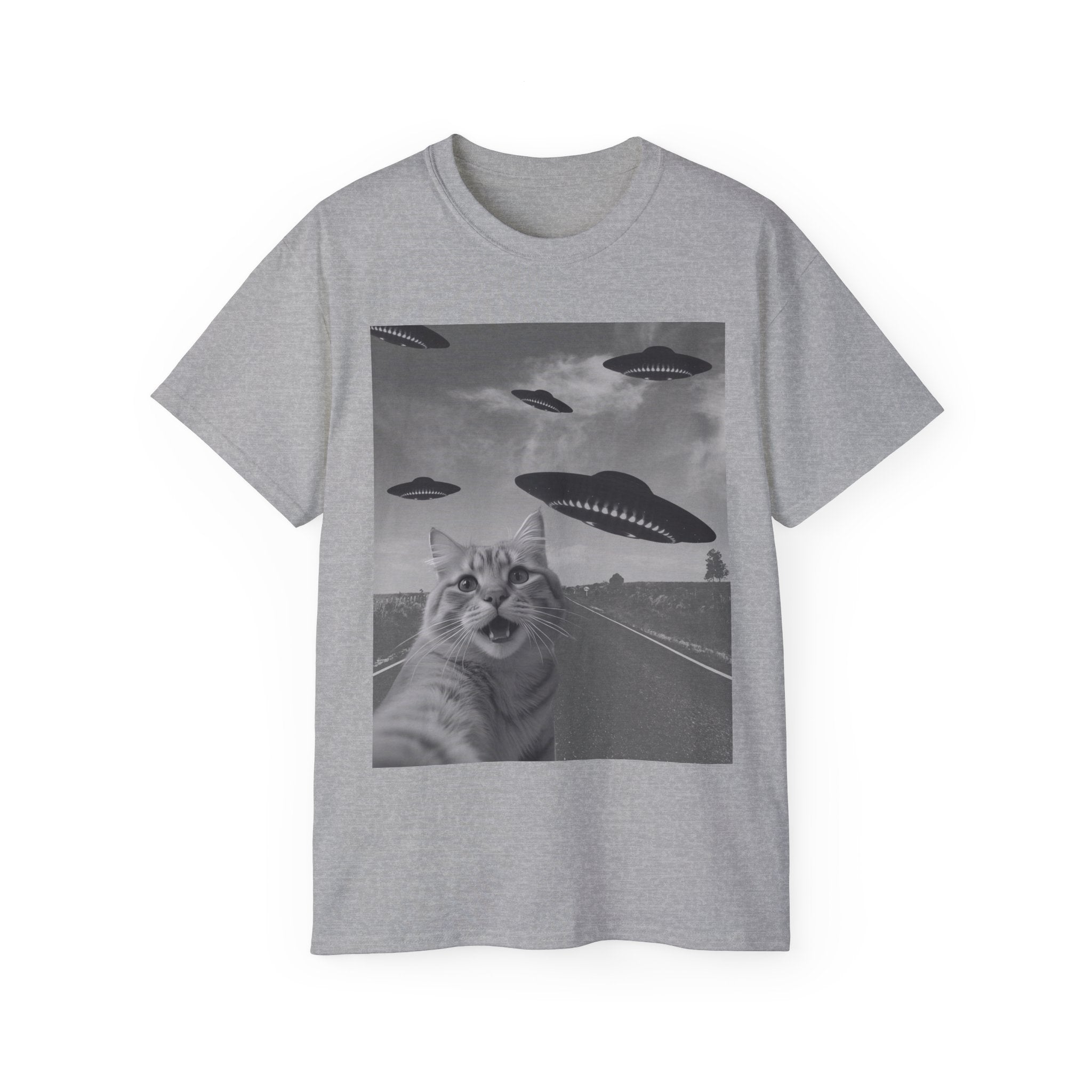 Seflie Cat/Alien Invasion Tee