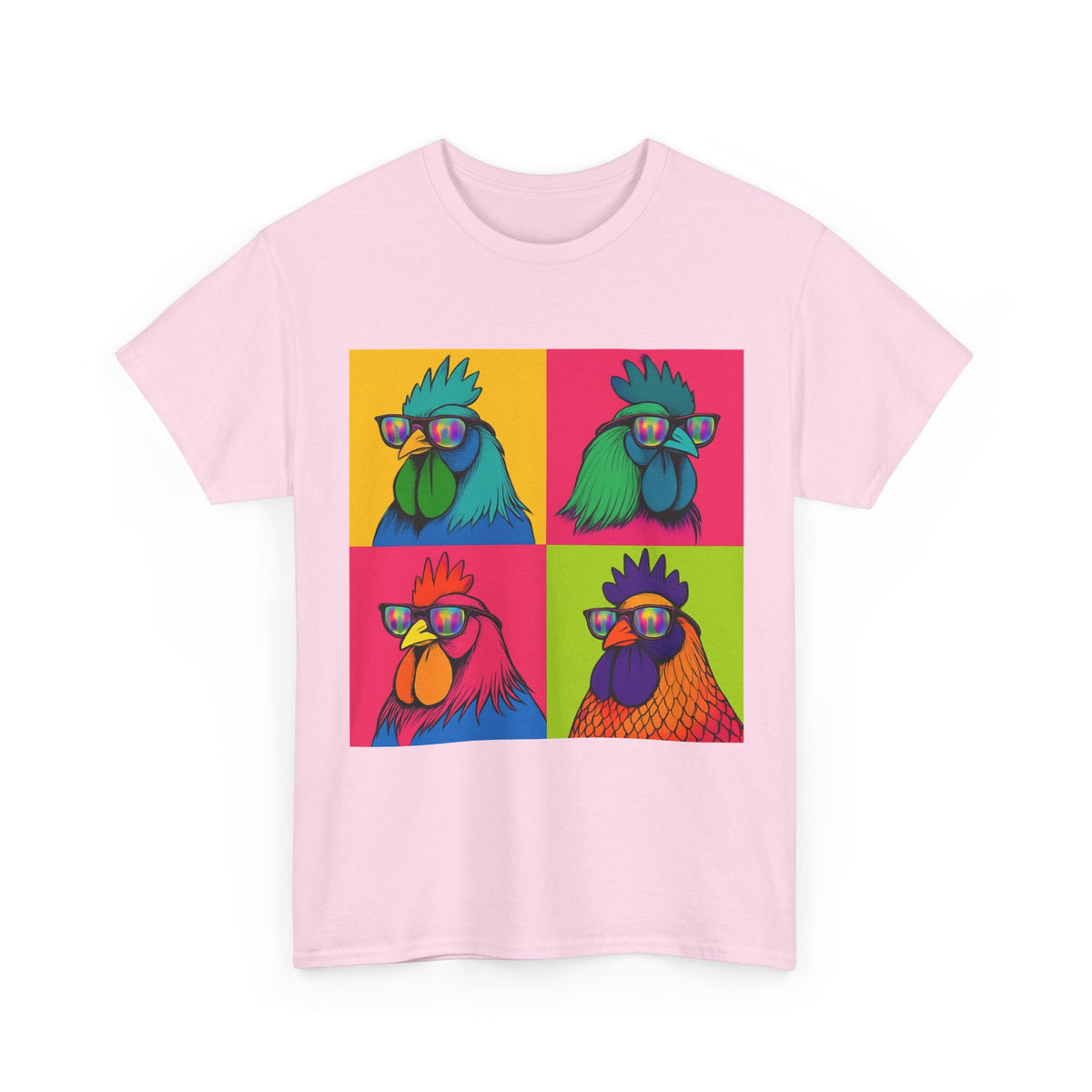 Cool Chicken Sunglasses T-Shirt, Funny Rooster Graphic Tee, Farm Humor Gift for Chicken Lovers