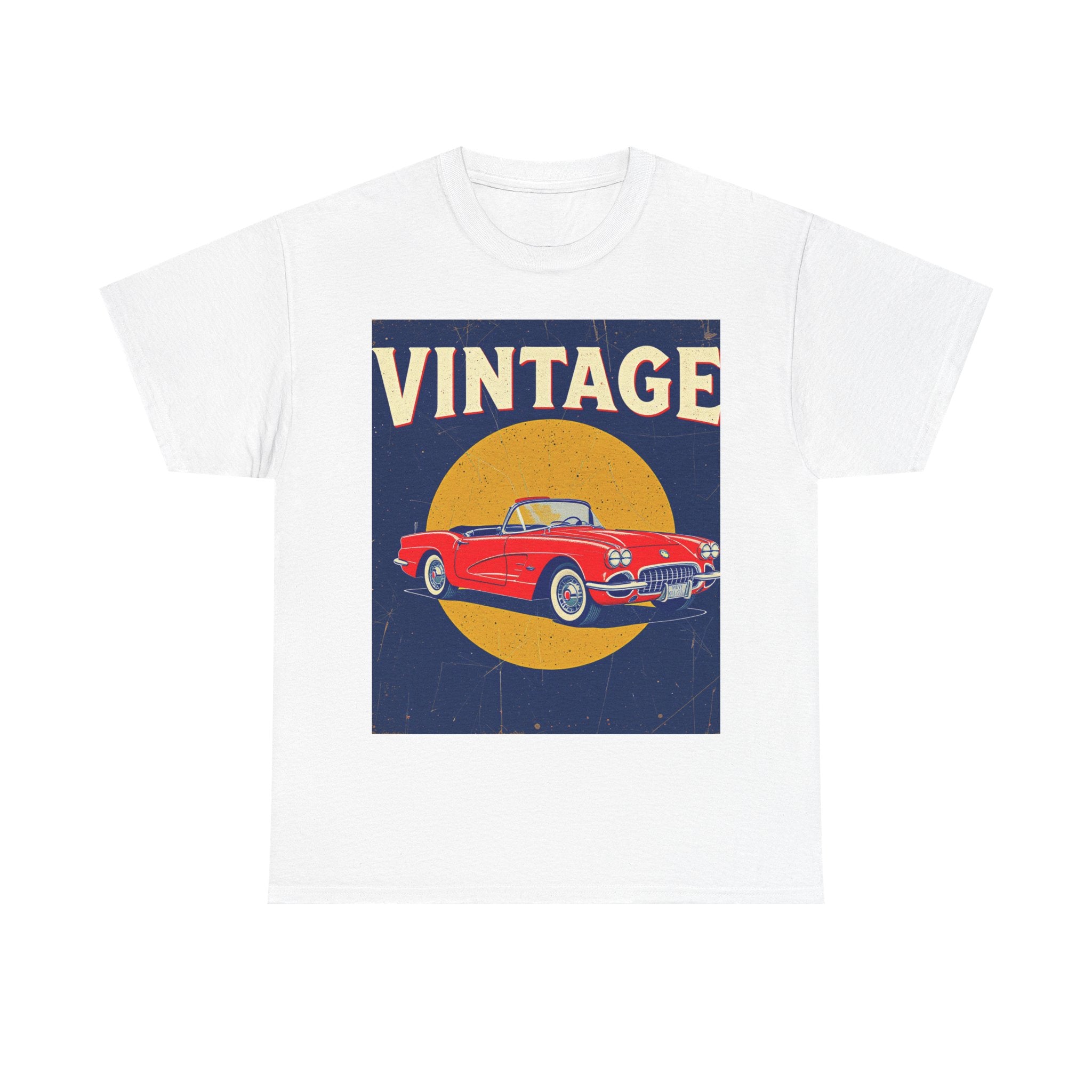 Vintage Car Graphic Tee, Retro Car Oldtimer Muscle Car Style