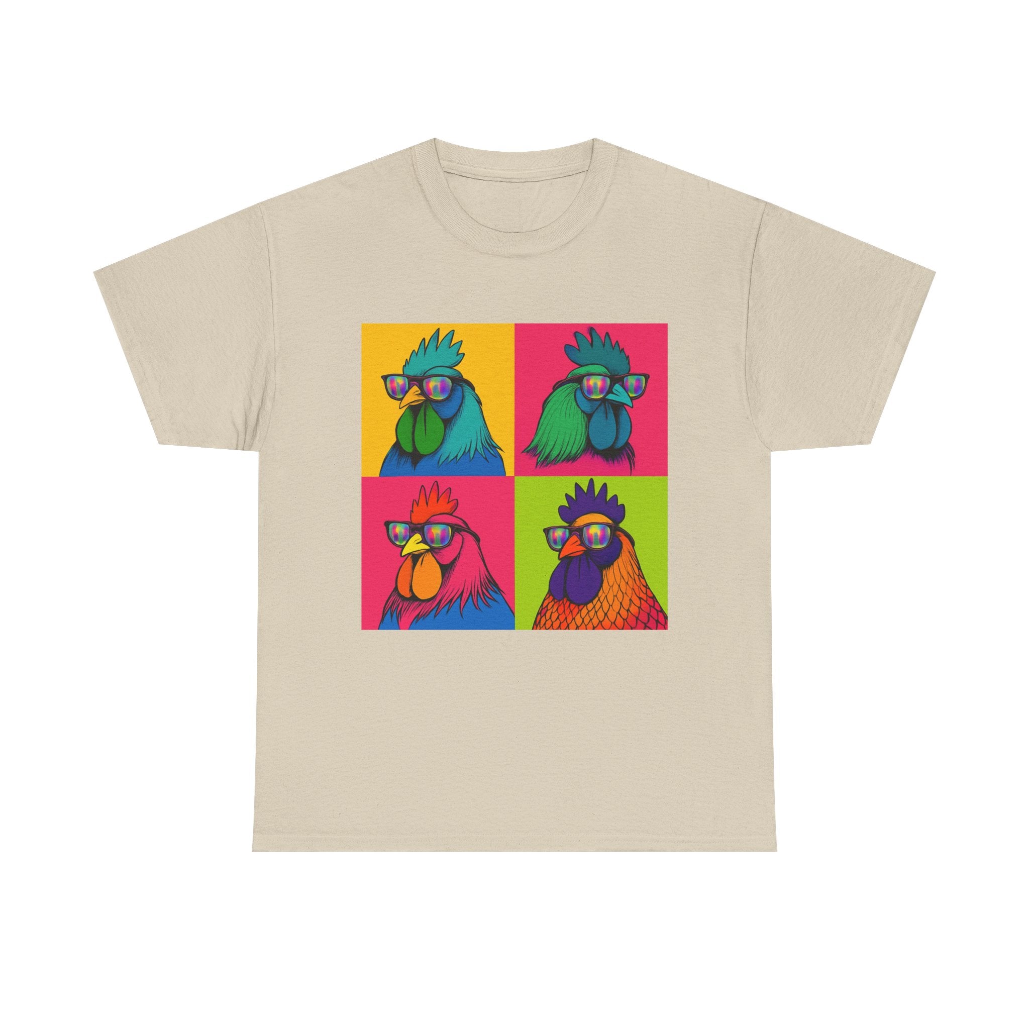 Hipster Chicken with Sunglasses, Funny Meme Art, Trendy Animal Tee, Perfect Gift for Pet Lovers, Unique Streetwear