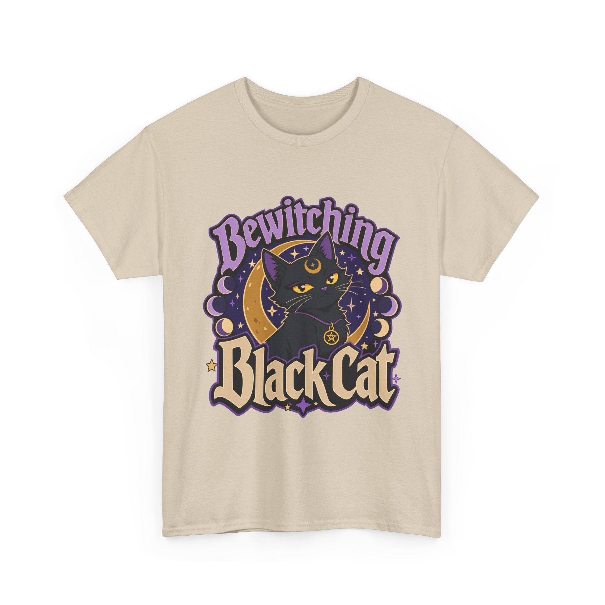 Black Cat Magic T-Shirt - Mystical Design Delight