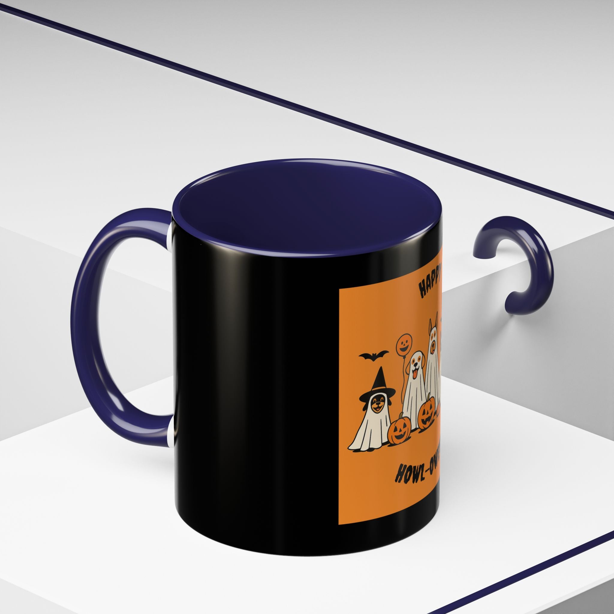 Halloween Ghosts Coffee Mug, Spooky Mug, Autumn Drinkware, Trick or Treat Gift, Holiday Coffee Cup