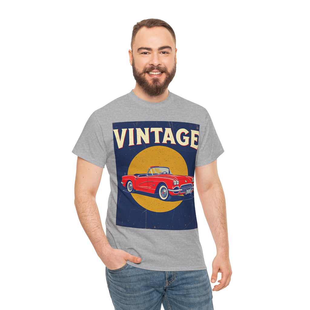 Vintage Car Graphic Tee, Retro Car Oldtimer Muscle Car Style