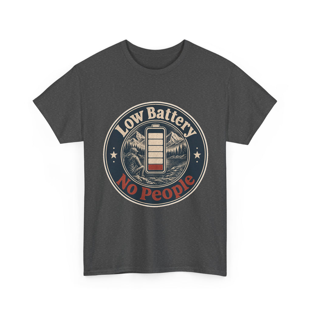 Social Battery Empty T-Shirt – unisex t-shirt by PrintMyDream