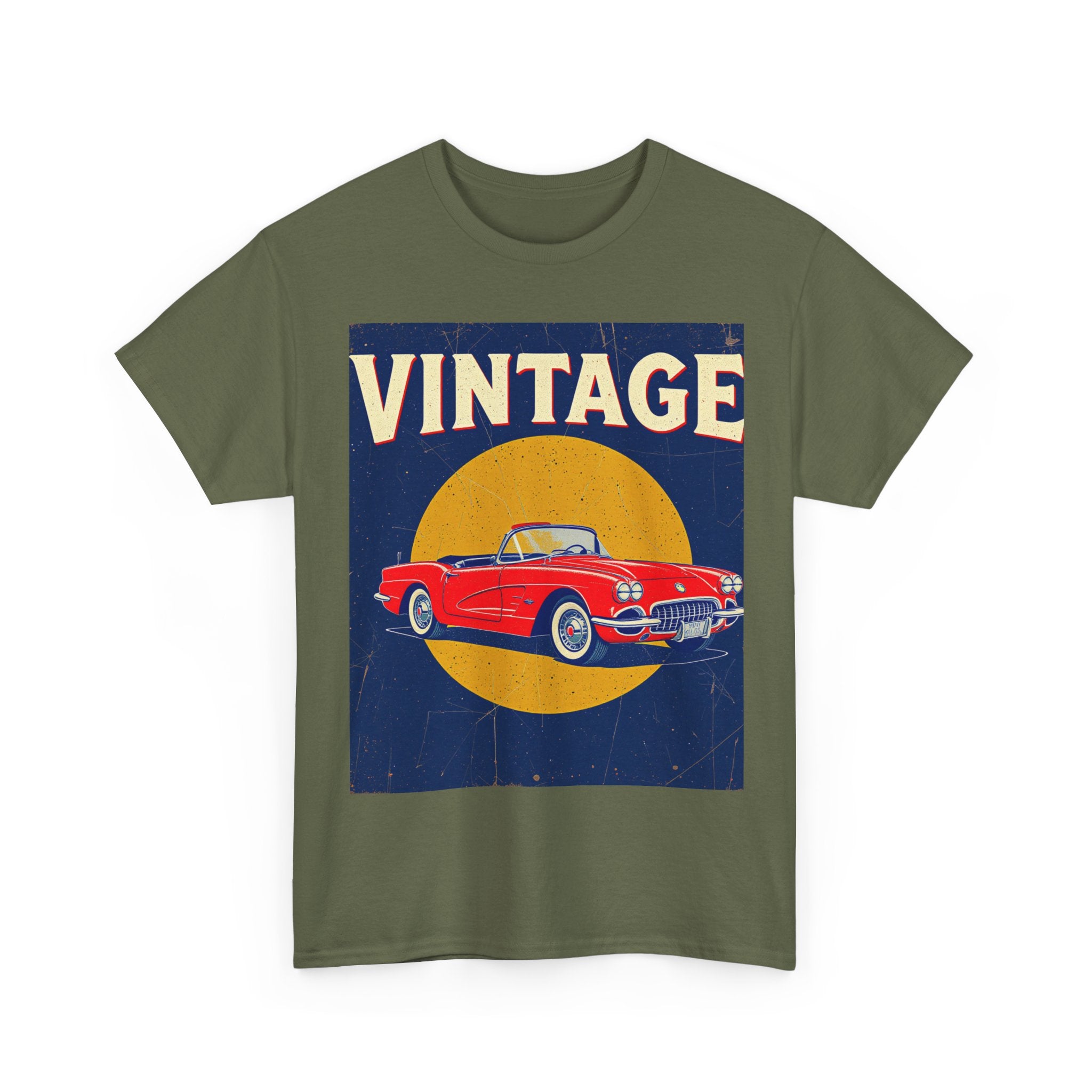 Vintage Car Graphic Tee, Retro Car Oldtimer Muscle Car Style